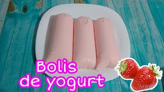 Bolis de yogurt fresa  truco para realzar el sabor con ácido cítrico #bolisgourmet