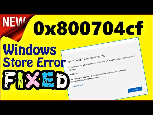 9 Maneiras para corrigir o erro 0x800704cf