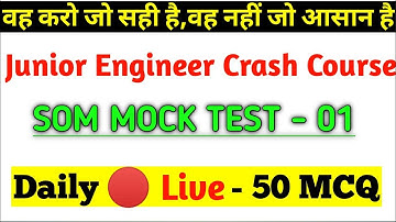 🔴Live 12:00 PM | Mock test 01 || Strength of material ||civil engineering JE