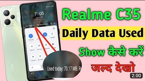 Realme c35 me data usage enable | Realme c35 data usage notification bar settings daily data usage