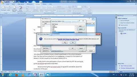 how to create mail merge in Microsoft word creating invitation letter