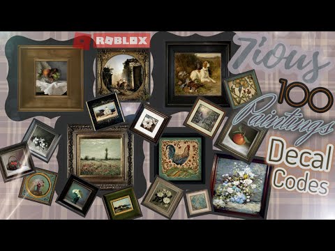 Decals Codes Part3 Paintings Decals Ids Bloxburg Roblox Youtube - gold texture roblox id