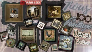 Decals Codes Paintings | Decals Ids | Bloxburg ROBLOX