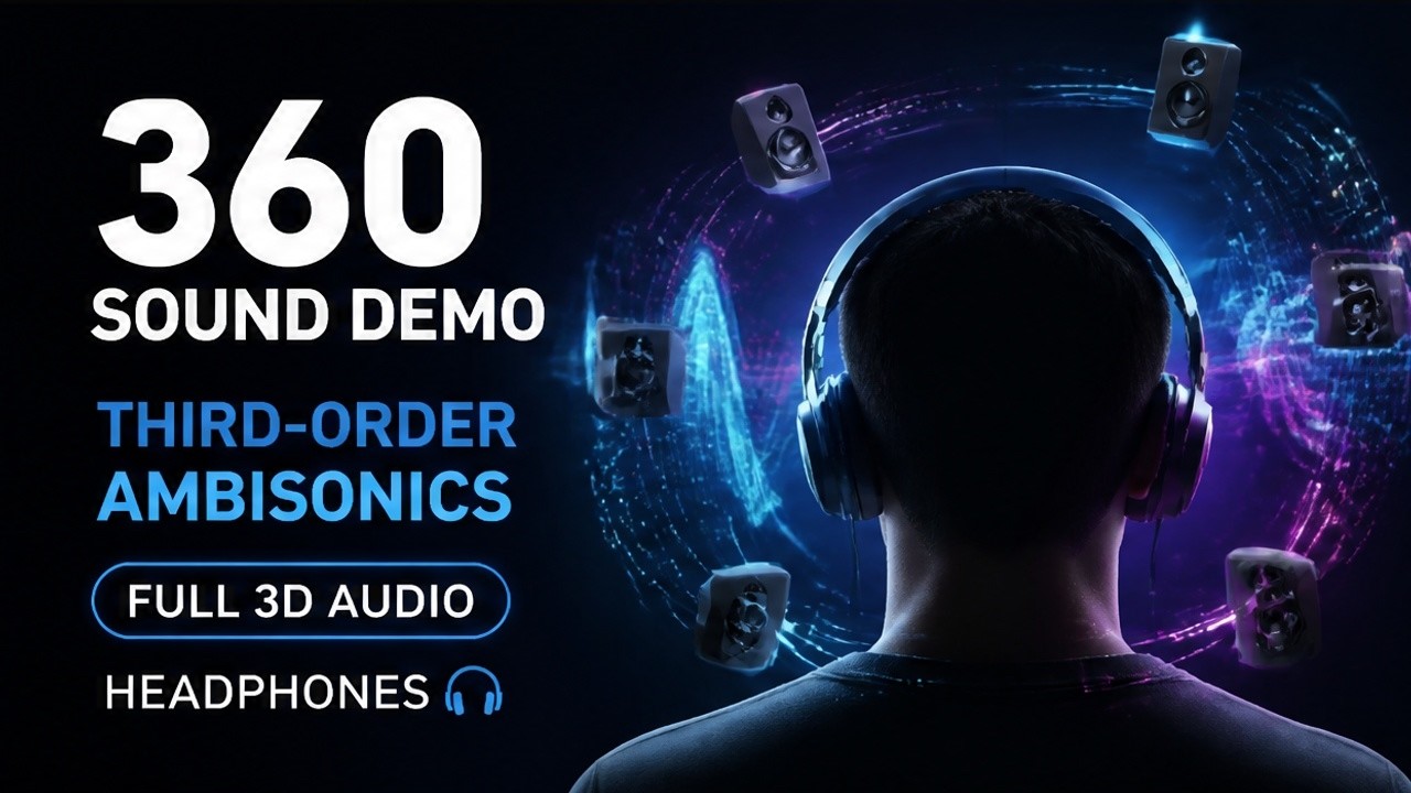 360 Sound Demo — Third-Order Ambisonics in Full 3D Audio (Headphones)