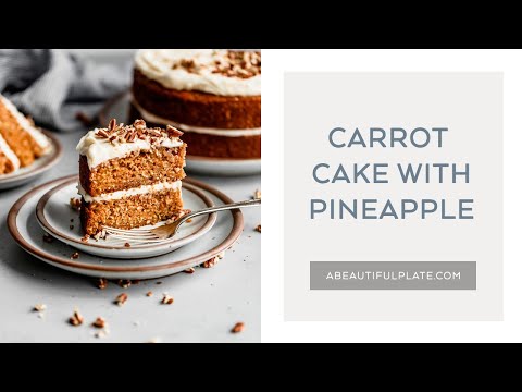 CARROT CAKE WITH LEMON CREAM CHEESE FROSTING | Carrot Cake with Pineapple and Coconut