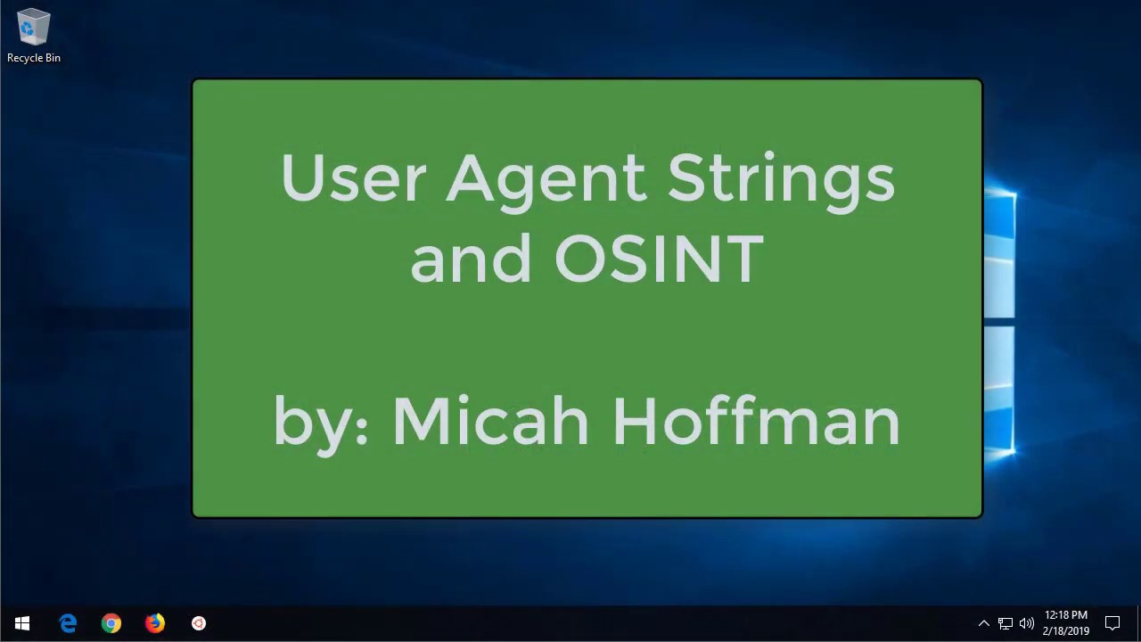 Update New 10 Minute Tip: What is a User Agent string and why should I care?