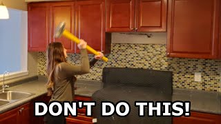 How to Remove Kitchen Cabinets the Easy Way  No Sledge Hammer! DIY