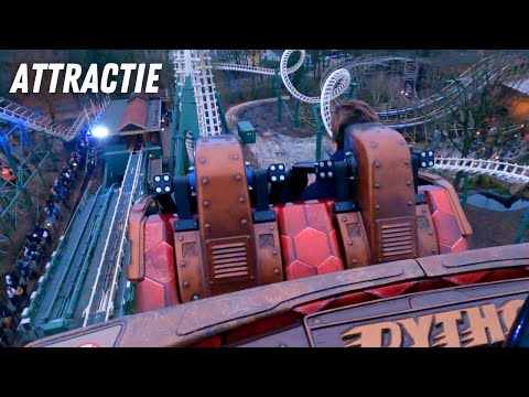•4K• Arif valt FLAUW (!) in de Python achtbaan bij de Winter Efteling - Attractie 12