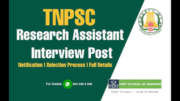 TNPSC Research Assistant Exam Notification 2023 | Important Dates | MSW | Sociology | Economy &Maths