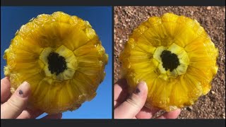  Perfect Yellow Atomic Flower In Rose Edge Mold 