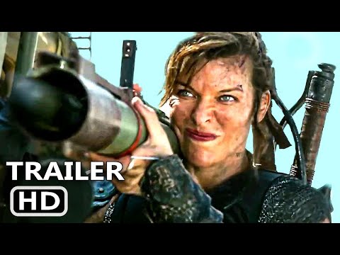الوحش هنتر مقطورة رسمية  ميلا جوفوفيتش عمل الفيلم 