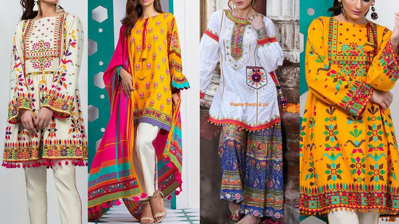 Latest very Beautiful Trending Eid Collection Casual and Formal Wear Dress/front open Kurti Designs