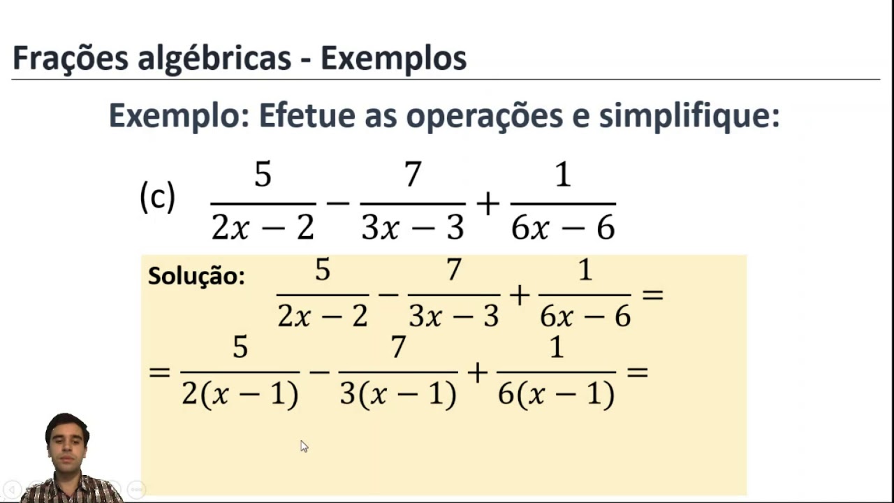 Exercícios Sobre Frações Algébricas - FDPLEARN