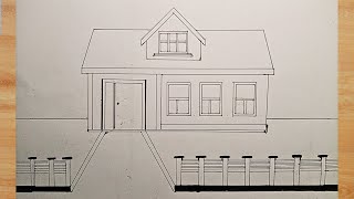 How to draw simple house #Drawing #AxumDrawing