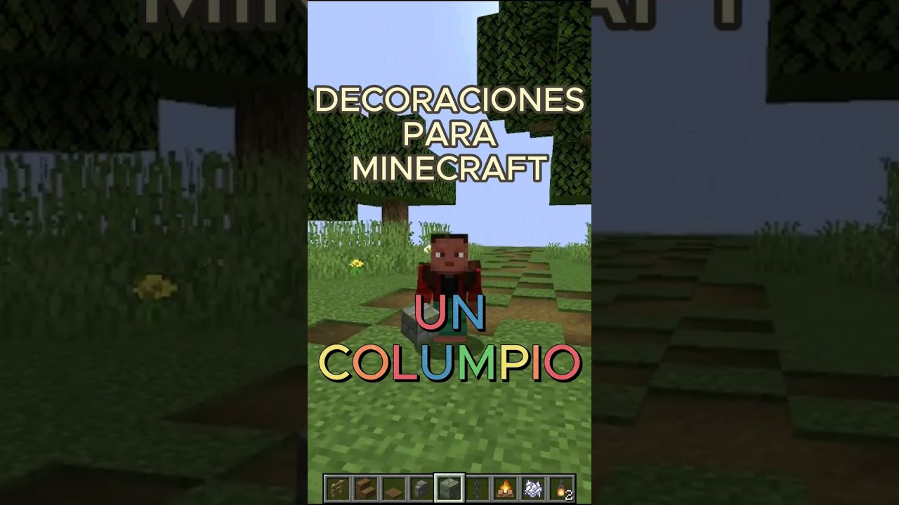 DECORACIONES PARA MINECRAFT (un columpio) #minecraft #decora #decoration #minecrafttutorial