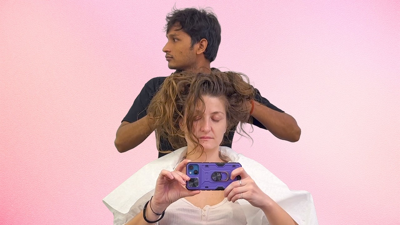 Italy meet India - ASMR REAL INDIAN HEAD MASSAGE | KIOTOAPPARENZA