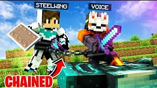 Can You Beat Minecraft While CHAINED Together Ft. @STEEL-WING 