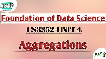 Aggregations in Foundation of data science tamil||CS3352||FDS||Anna university reg-2021.#fds