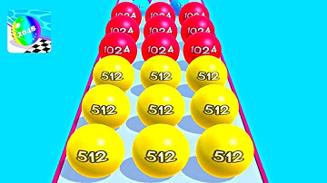 Faster Run 2048 - Ball game 3D ! All Levels Gameplay Part 5 android,ios