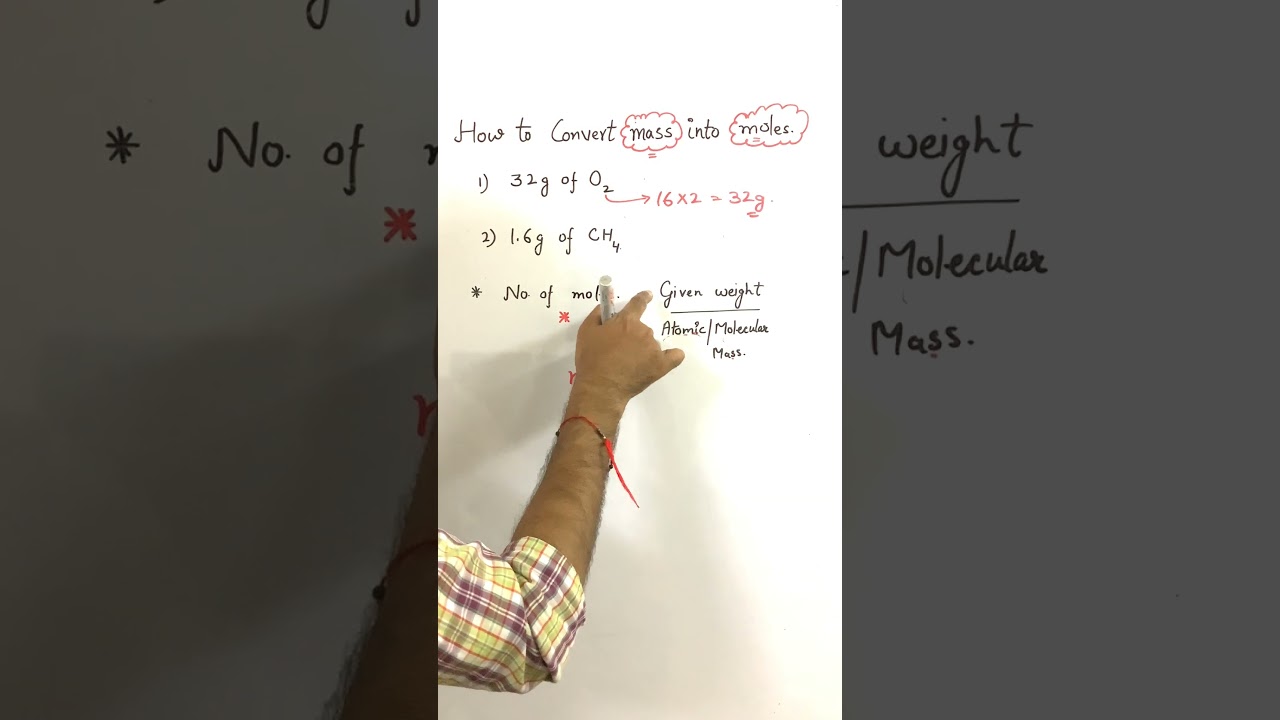 How to convert mass into moles 🤷&zwj;♂️?