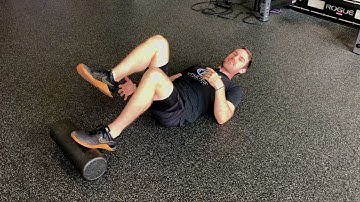 Foam roller bridge running stride