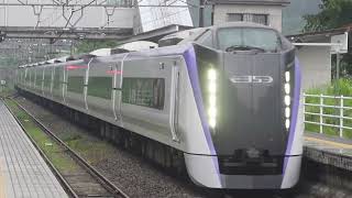 E353系S110編成+201編成 特急 あずさ33号 青柳駅通過