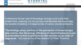 Energy Consumption 'Could Be Reduced Thanks To Cloud Computing'