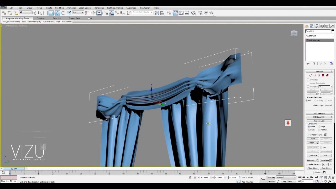 Vizu-How to model a curtain in 3ds Max with cloth modifier - YouTube