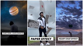 How to edit paper effect + planet theme + black character + heart chat effect | Vn editing screenshot 3