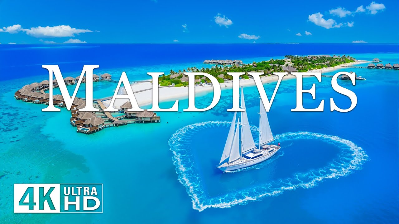 Maldives 4K Tropical Paradise, Overwater Bungalows, Turquoise Waters,Stunning Beaches, Lush Islands