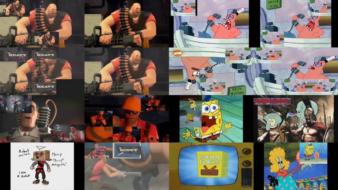 Sparta Madhouse V3 Remix Sixteenparison #2 (Spongebob and Team Fortress 2)