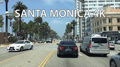 Driving Downtown - Santa Monica 4K - USA