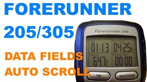Garmin Forerunner 205/305 - Changing Data Fields - Autoscroll