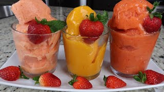 Delicious fruit sorbets (summer recipes for the kids)