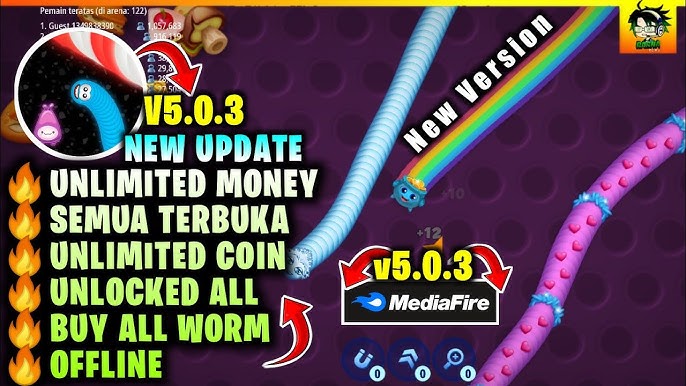 Worms Zone.io MOD APK 5.3.1 (Mega Menu) 