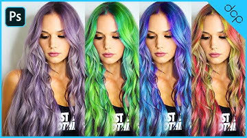How to change hair color in Photoshop 2021 - [ Easy Photoshop Tutorial ]