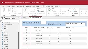 How to add row number or serial number in report Microsoft Access