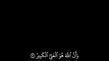 شاشة سوداء قران كريم | سورة لقمان (الآية ٢٩ - ٣١) القارئ ياسر الدوسري