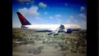 Boeing 777-200Lr Delta Airlines Landing In Paris - Cdg