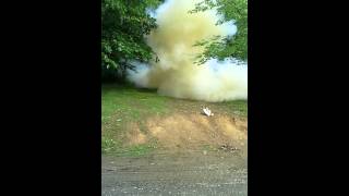 Explodeable target with AR 15