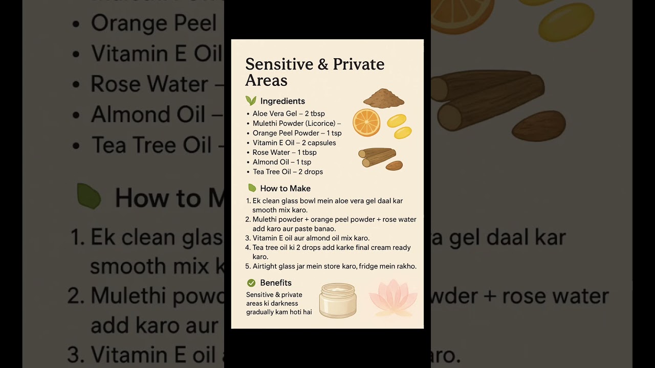 Natural Whitening Cream for Sensitive & Private Areas | 100% Herbal 