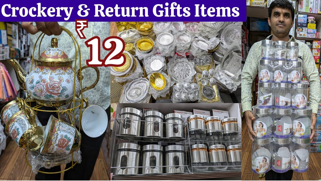 Begum Bazar ₹12 Return Gifts For All Occasions Crockery, Dinner Sets