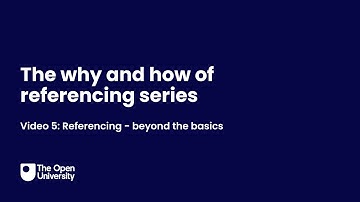 Referencing series: Referencing – beyond the basics