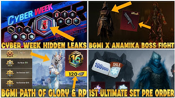 CYBER WEEK SECRET LEAKS | PATH OF GLORY BGMI | BGMI x ANAMIKA COLLAB LEAKS | BGMI x BABY MONSTER