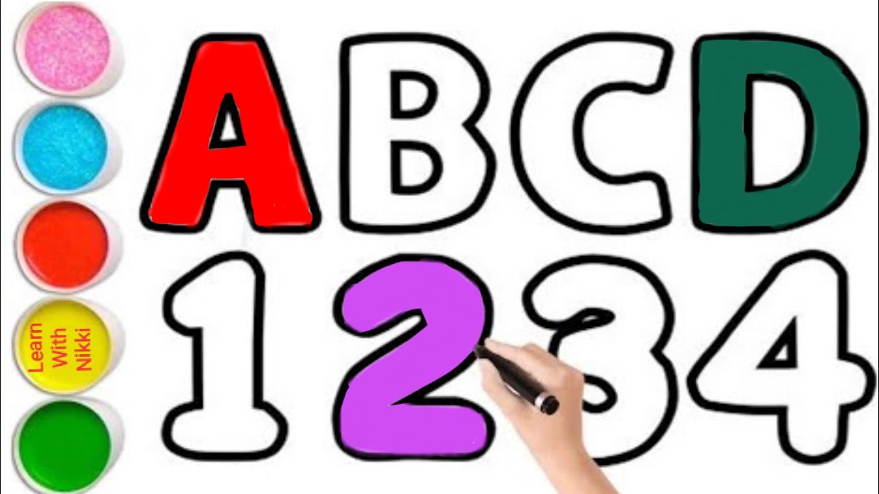 Learn Abcd Alphabets, Numbers counting 1100 Abc song shapes for