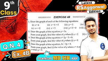 Rs Aggarwal Class 9 | Exercise 4b Q4 | Chapter 4 Linear Equations two Variables | Md Sir Class 9