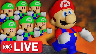 Mario 64, But 15 Players Try To Stop Me LIVE
Mario 64 Speedrun, But 10 Players Hunt Me
I got 10 players in mario 64 online multiplayer to hunt me down before I beat the game. This forced me to complete speedrun tricks in mario 64. This is similar to Mario 64, but AI hunts me, but with mario 64 online multiplayer in the pc port.
Thanks MarioHunt team for making the mod!
Download the mod here ➽ https://sm64ex-coopmods.com/mariohunt/
Join the discord for any mods featured in videos or to join event videos :)
➽ Discord - https://discord.gg/WtqshyG
Main Programming by EmilyEmmi
Some additional programming by TroopaParaKoopa, EmeraldLockdown and Isaac
Some assets made by N64-Mario
Automatic Doors and Disable Star Spawn Cutscenes by Blocky and Sunk
Menu framework created by Blocky
MH Lobby logo created by LeoHaha
Spectator mod by Sprinter05
Mute mod created by Beard
Other contributers for background mods or devs for the game included below :)
djslin0, agent x, thegag96, Drac, steven, sharen, theloverofbeards, and more Mario 64, But 15 Players Try To Stop Me LIVE