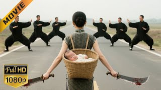 【動作電影】背著嬰兒的村姑竟是功夫高手，以一敵十秒殺十大頂尖高手！⚔️ 功夫 MMA | Kung Fu #抗日 #電影 #功夫