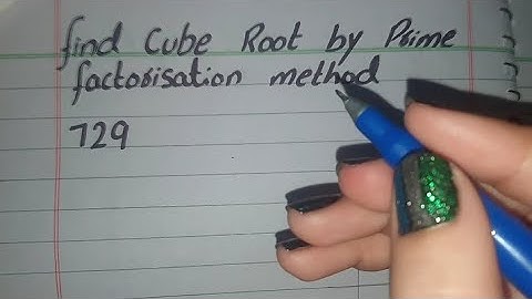 Cube Root by Prime Factorization Method | Find the Cube Root of 729 by Prime Factorisation method