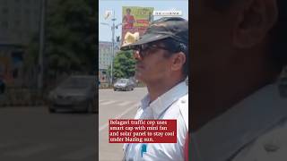 Innovative cap helps Belagavi traffic cop tackle 40°C heat